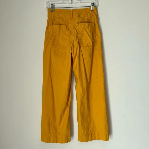 Maeve by Anthropologie The Colette Waist Size 26 Mustard Yellow Pants - Picture 2 of 2